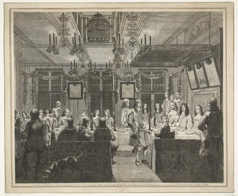 rijksmuseum  banquet for the english king charles ii in the mauritshuis in the hague pieter philippe after jacob toorenvliet